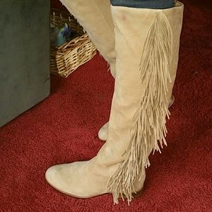 Sam Edelman Fringe Boots Size 8